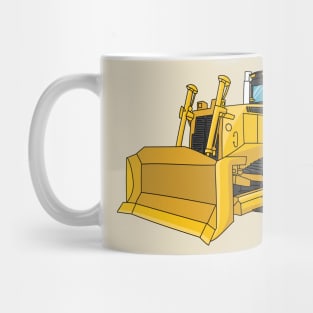 Bulldozer cartoon illustration Mug